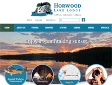 Tablet Screenshot of horwoodlakelodge.com
